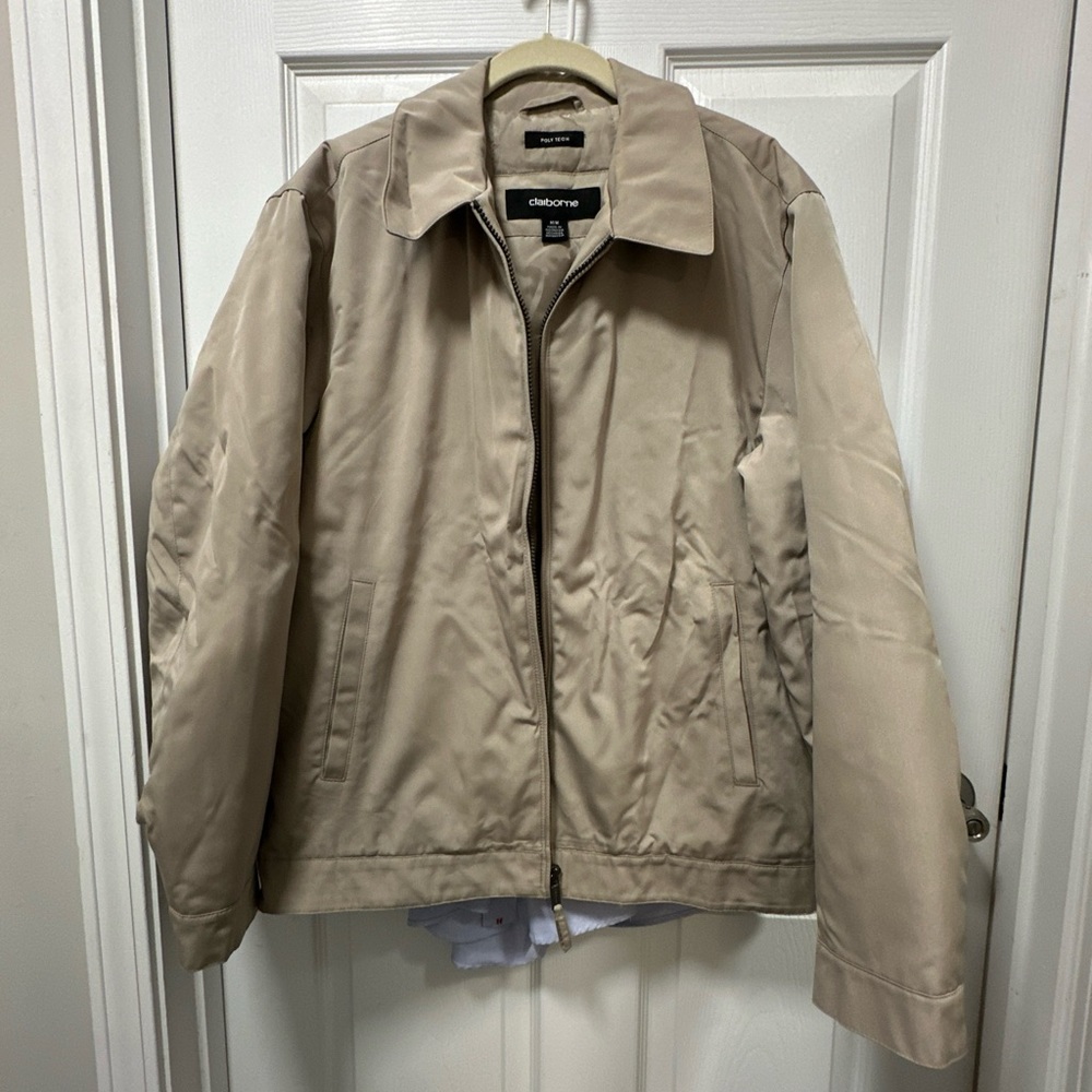 Claiborne Mens Tan Jacket M